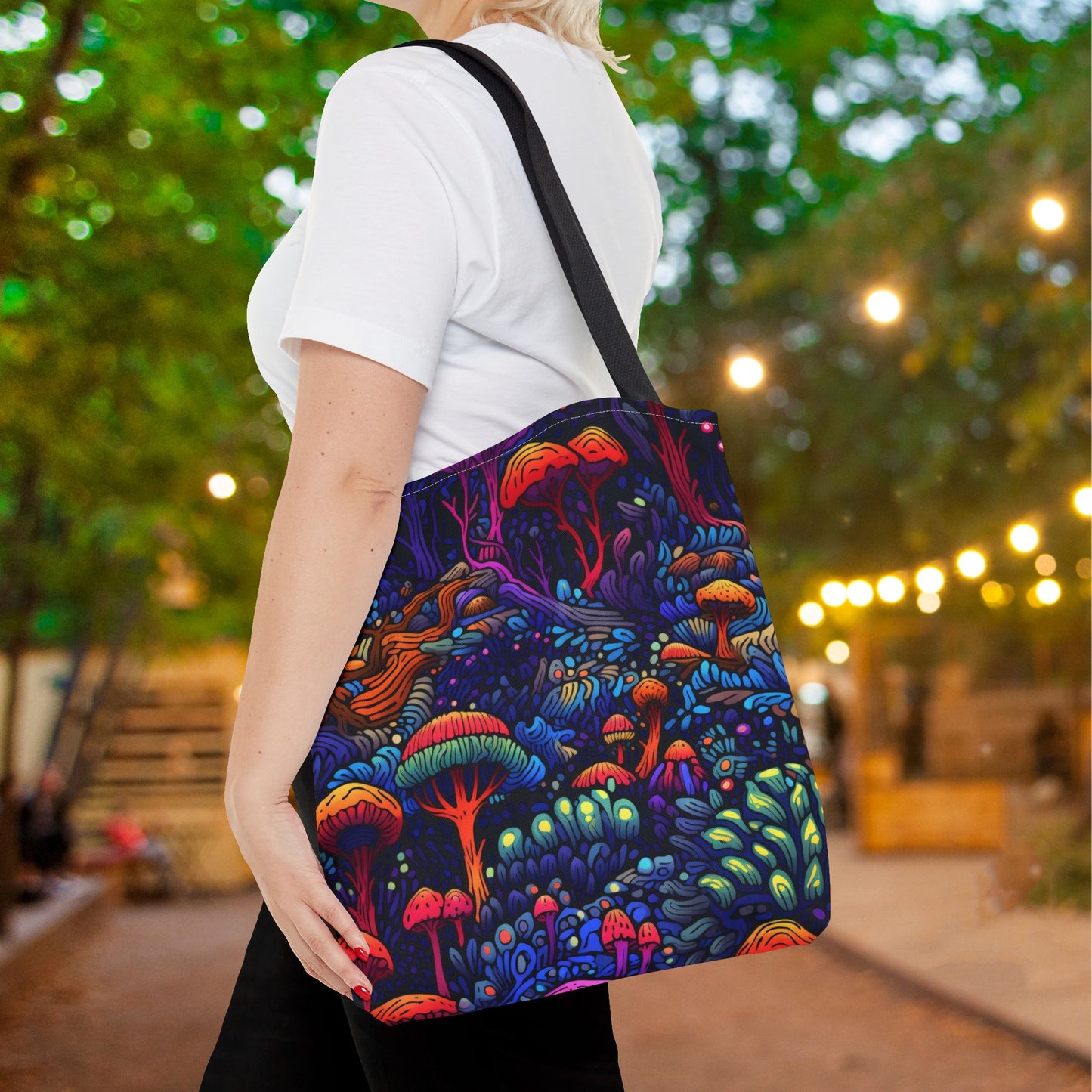 Trippy Mushrooms Canvas Tote Bag