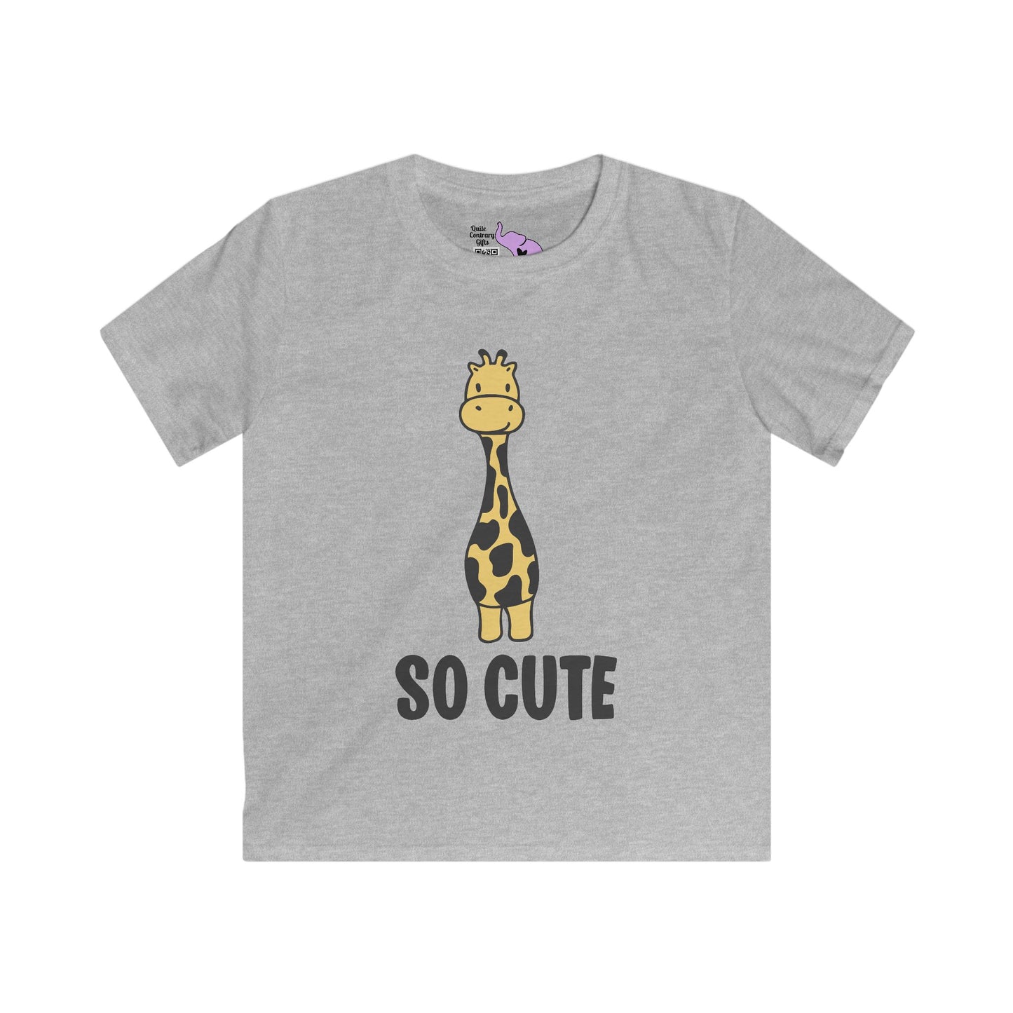So Cute (Giraffe) Kids Softstyle Tee