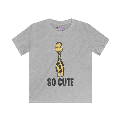 So Cute (Giraffe) Kids Softstyle Tee