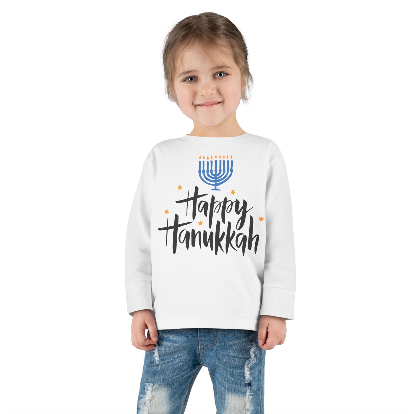 Happy Hanukkah 6 Toddler Long Sleeve Tee