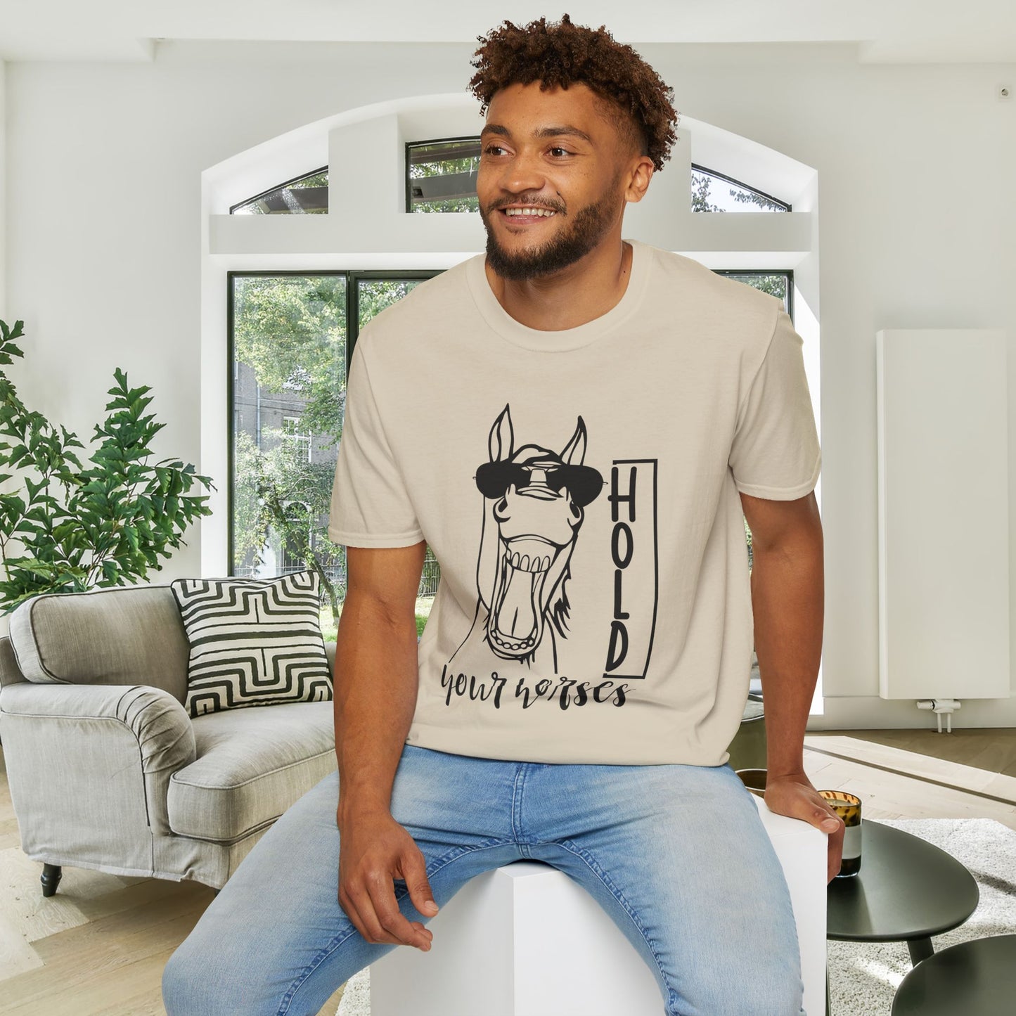 Hold Your Horses Adult T-shirt
