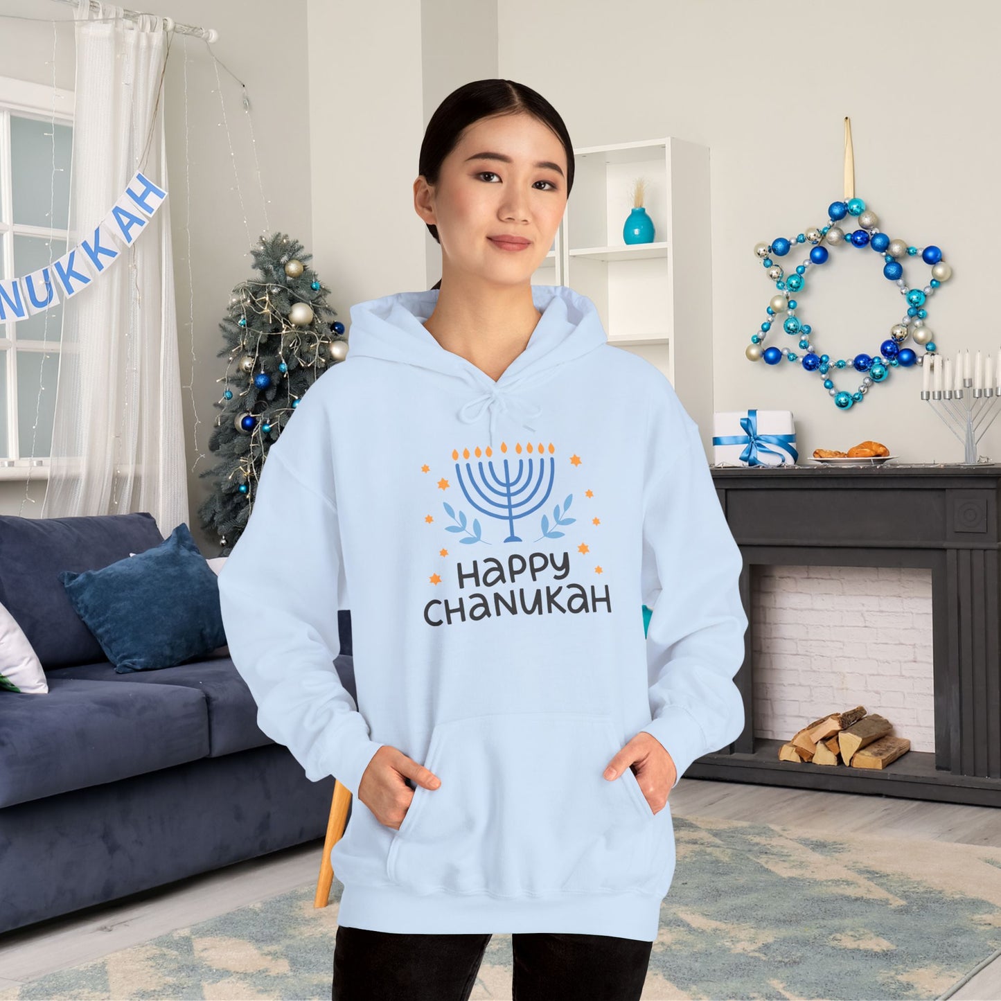 Happy Chanukah Heavy Blend™ Hooded Sweatshirt