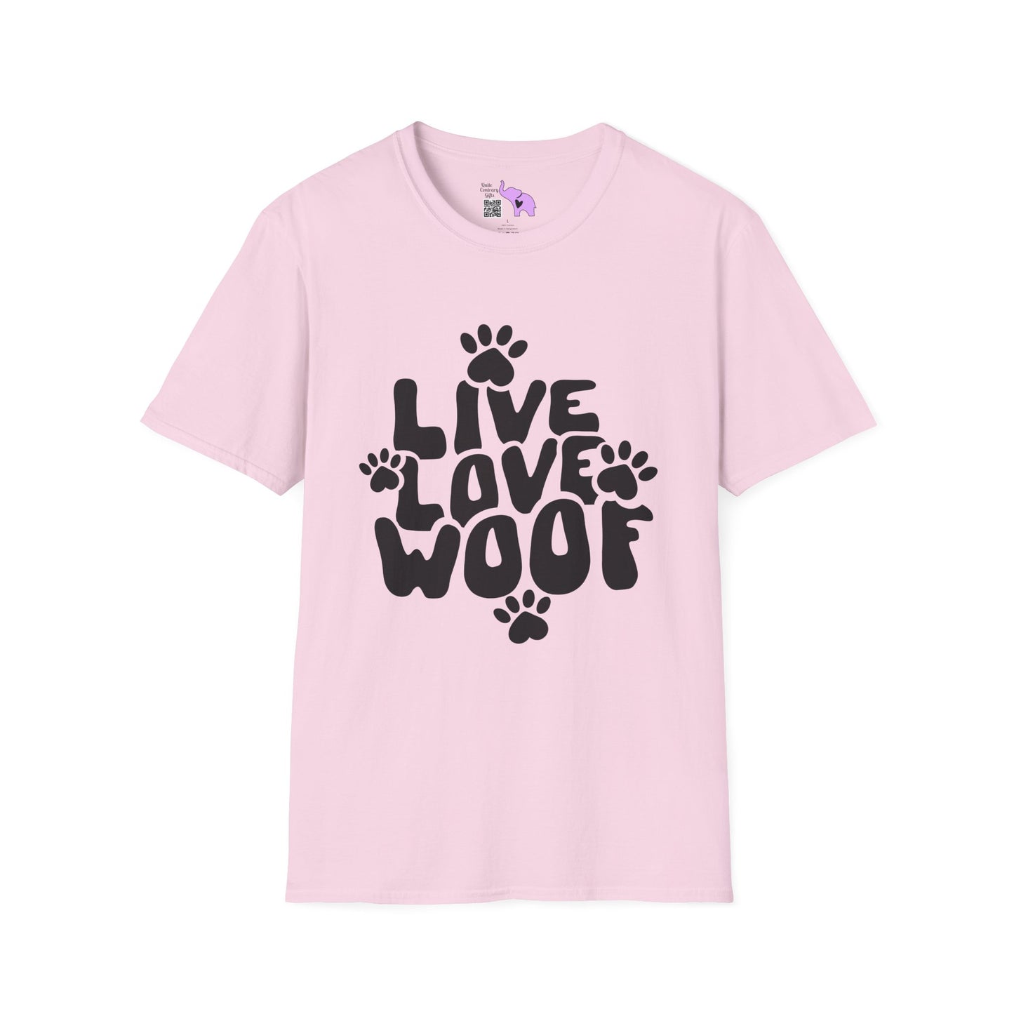 Live Love Woof Adult Tshirt