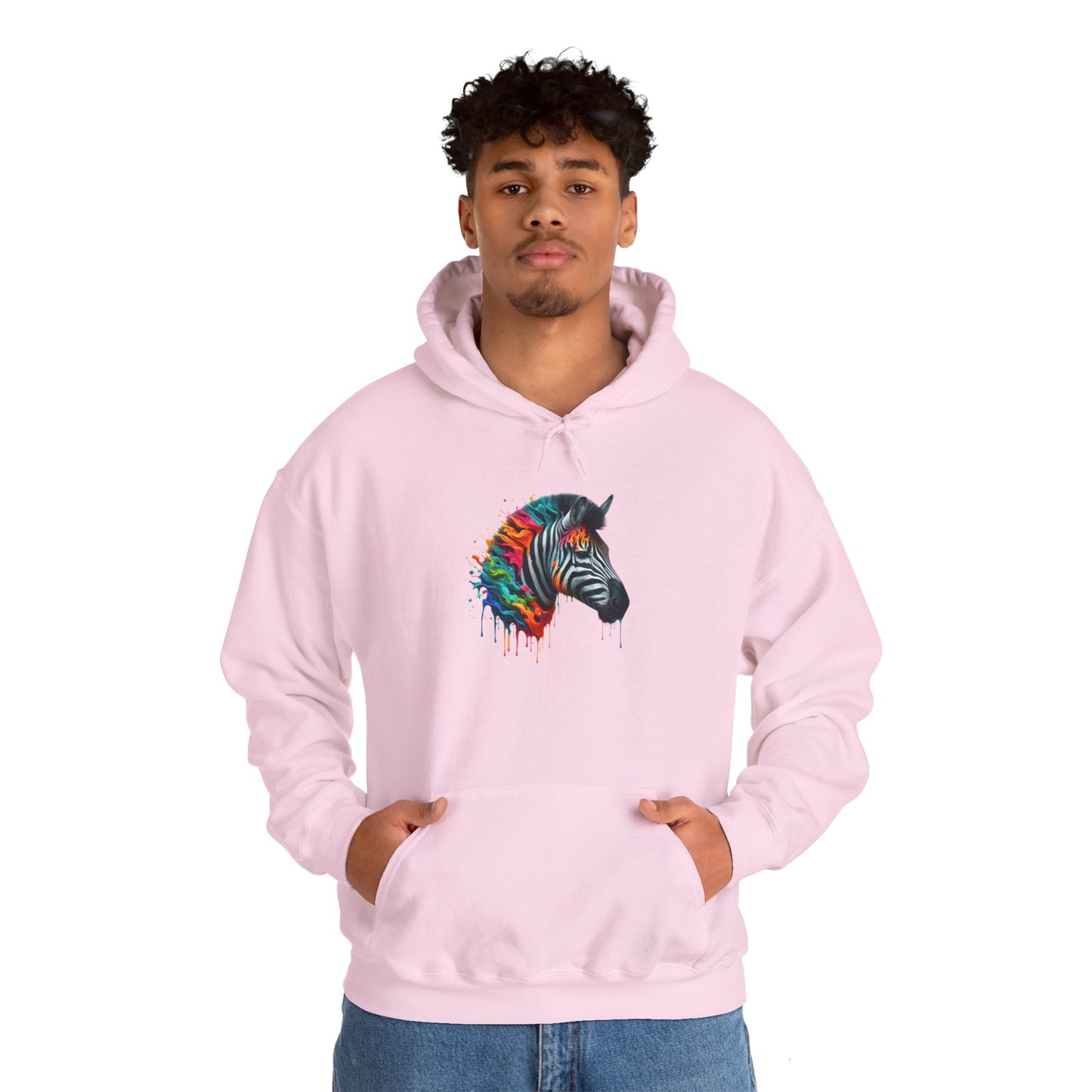 Colorful Zebra Heavy Blend™ Hooded Sweatshirt