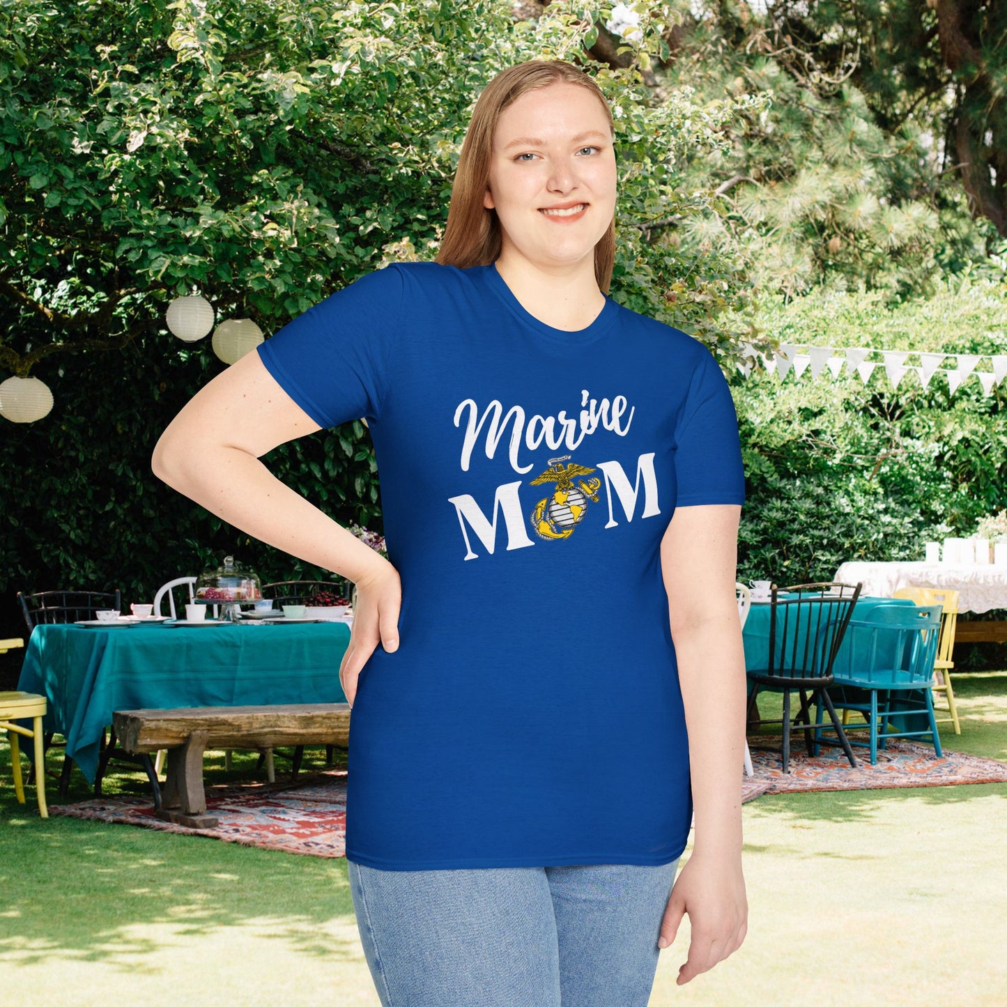Marine Mom Adult T-shirt