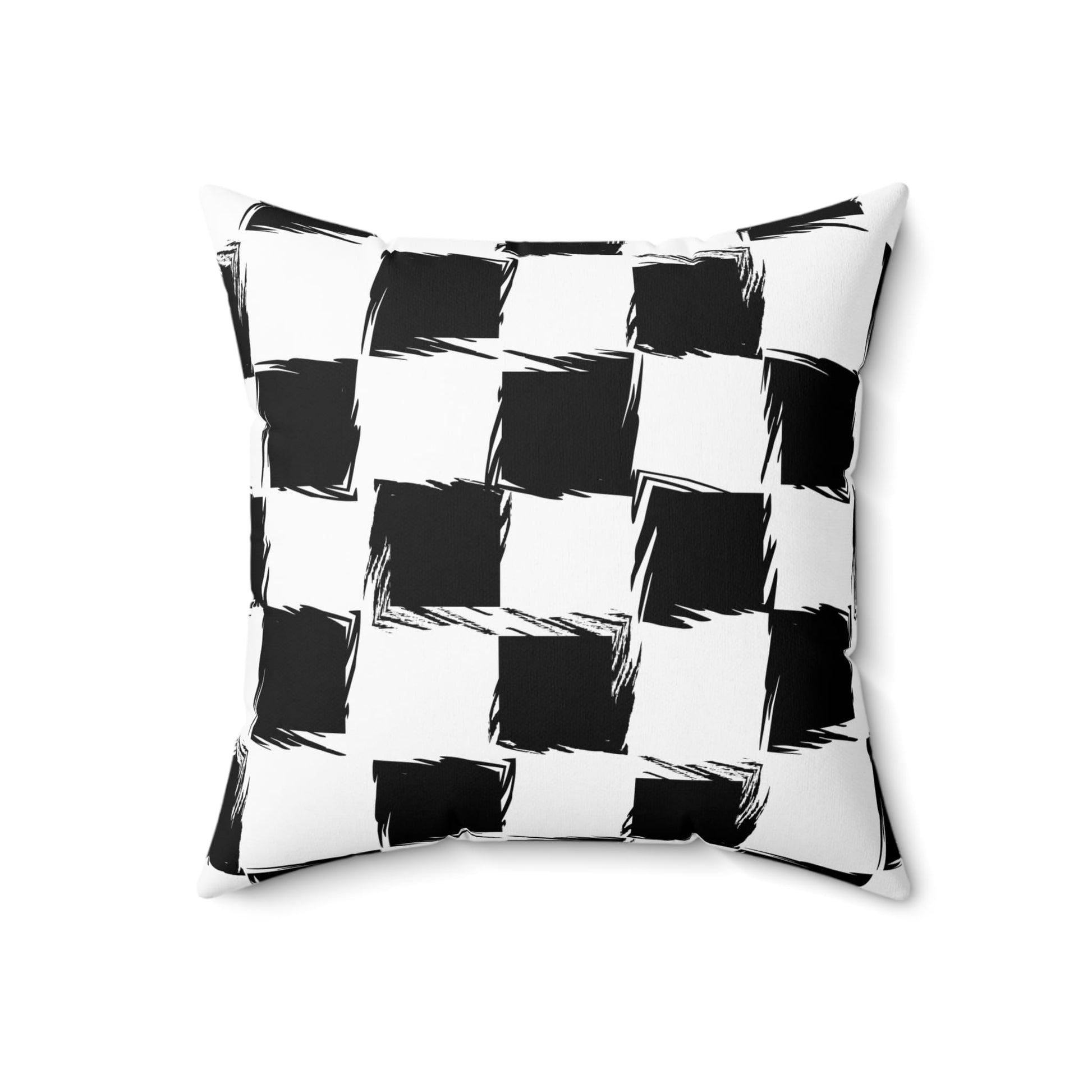 Distorted Check Throw Pillow
