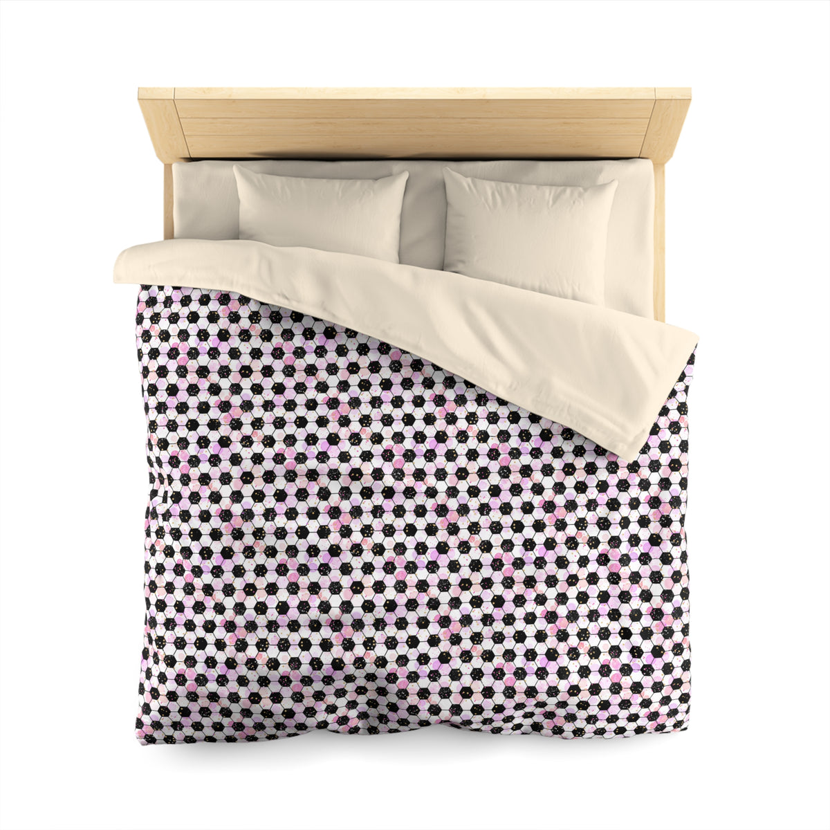 Pink Soccer Fever Microfiber Duvet Cover