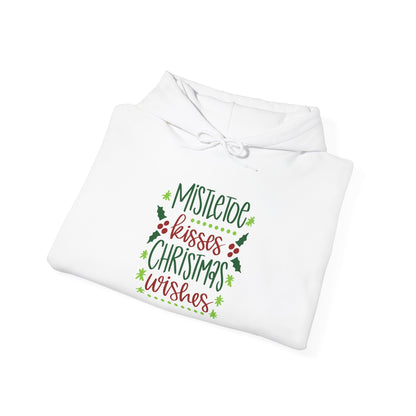 Mistletoe Kisses Christmas Wishes Heavy Blend™ Hooded Sweatshirt