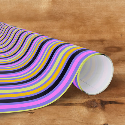 Midnight Pop Stripes Gift Wrap