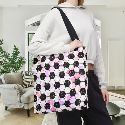 Pink Soccer Fever Canvas Tote Bag