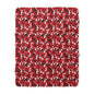 Inked Poinsettias Fleece Blanket