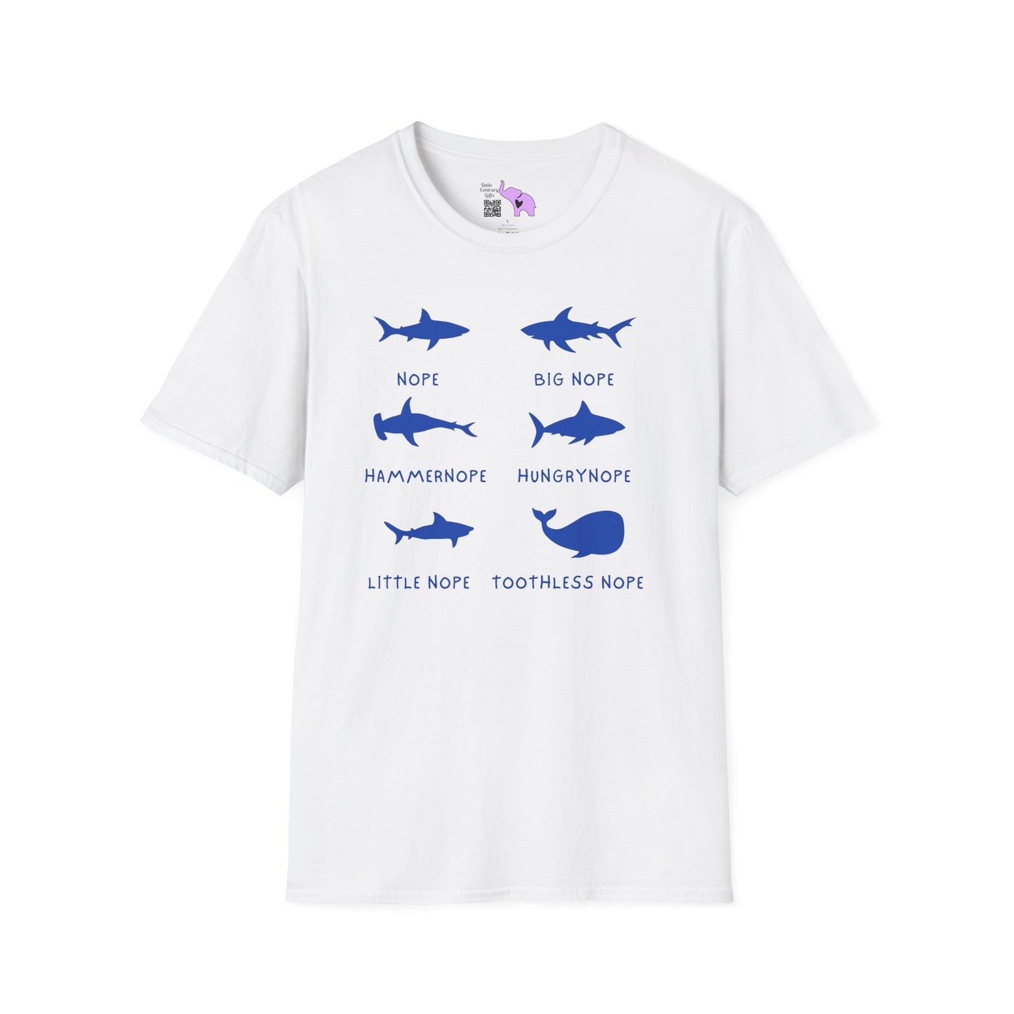 Nope Sharks Adult T-shirt
