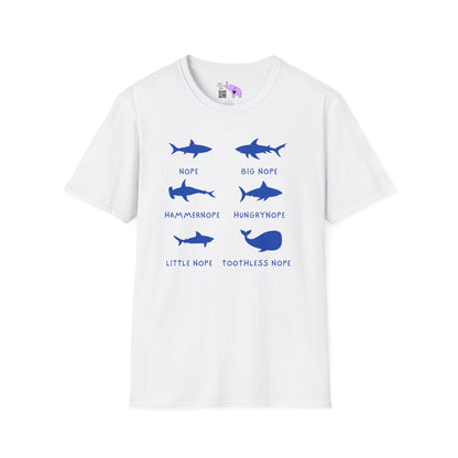 Nope Sharks Adult T-shirt