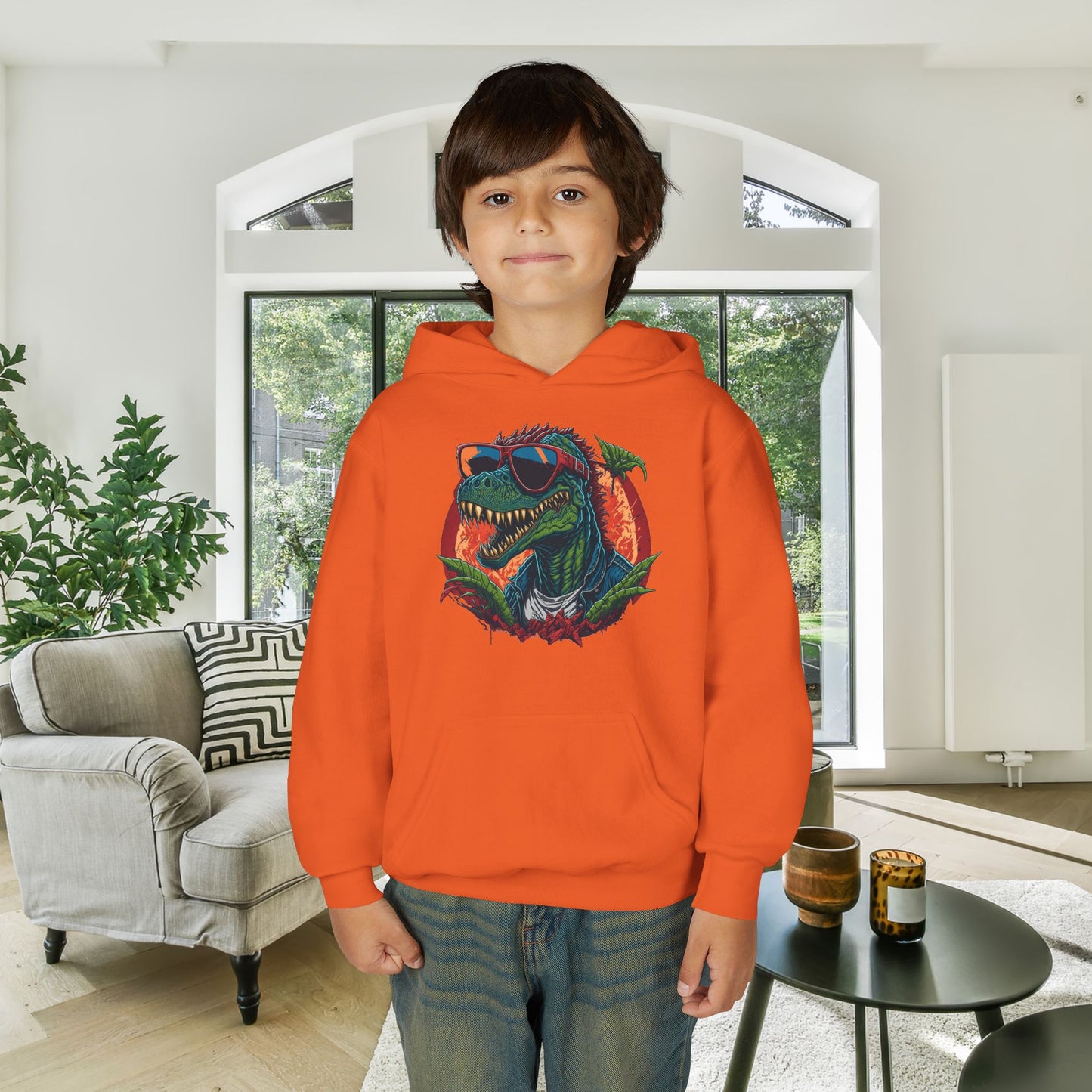 Cool Dinosaur Youth Hoodie
