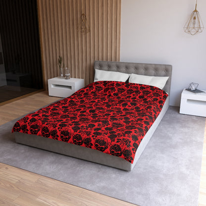 Crimson Masquerade Microfiber Duvet Cover