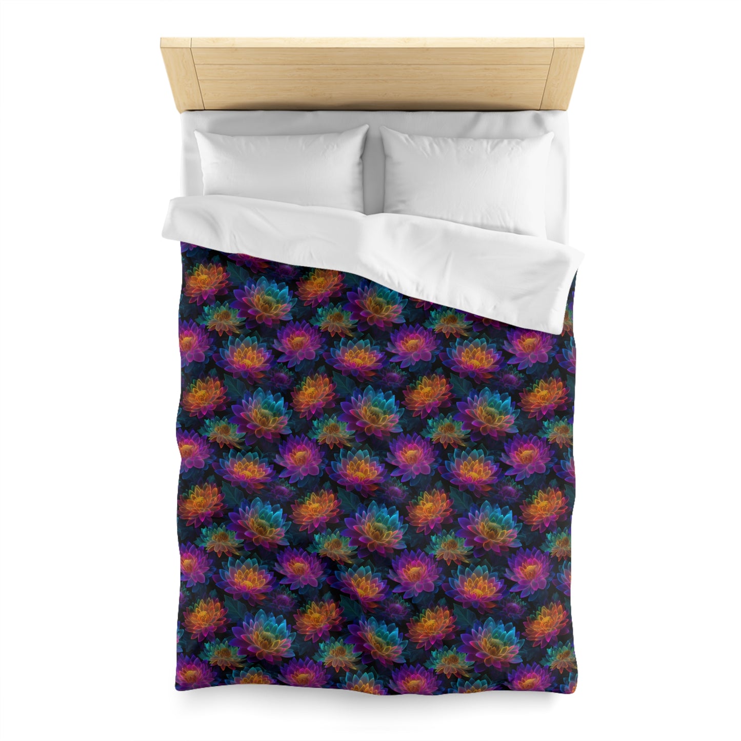 Luminous Lotus Microfiber Duvet Cover