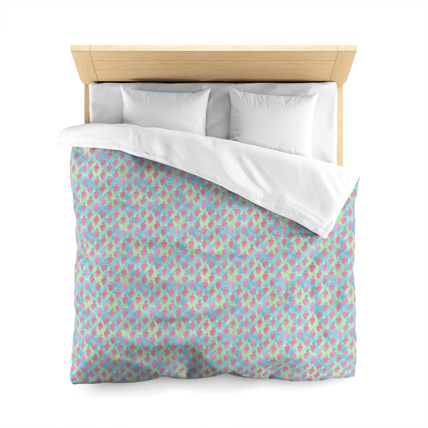 Strawberry Breeze Microfiber Duvet Cover