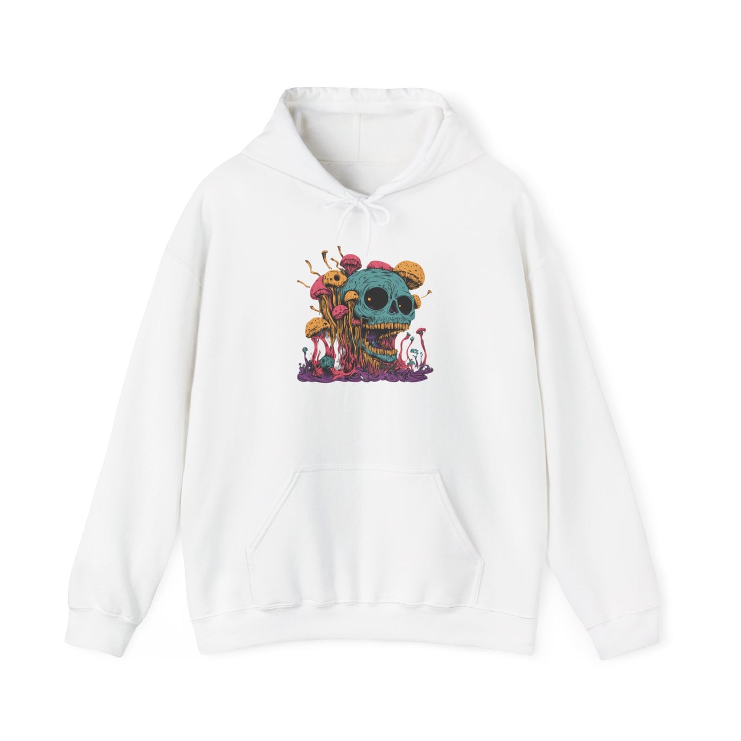 Creepy Mushroom Skull Heavy Blend™ Hooded Sweatshirt