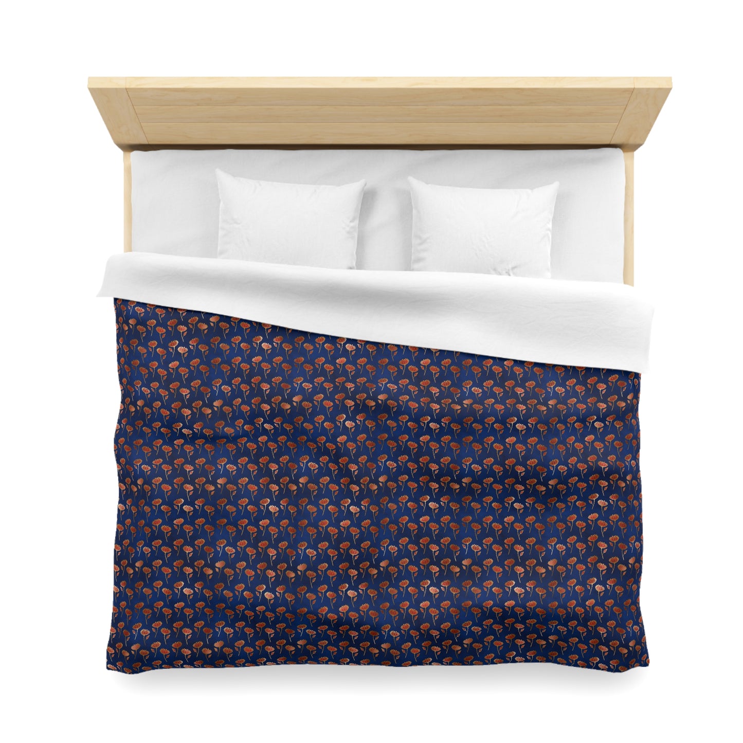 Crimson Luxe Petals Microfiber Duvet Cover