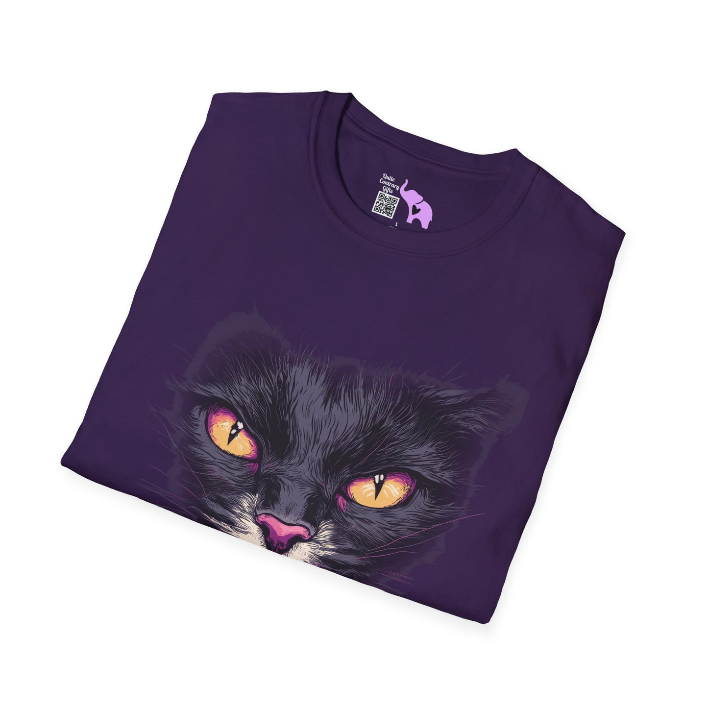 Black Cat Face T-shirt