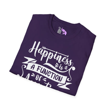 Happiness is a Function of Accepting What Is Adult T-shirt