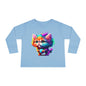 Cute Colorful Kitten Toddler Long Sleeve Tee