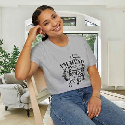 I'm Head Over Boots For You Adult T-shirt