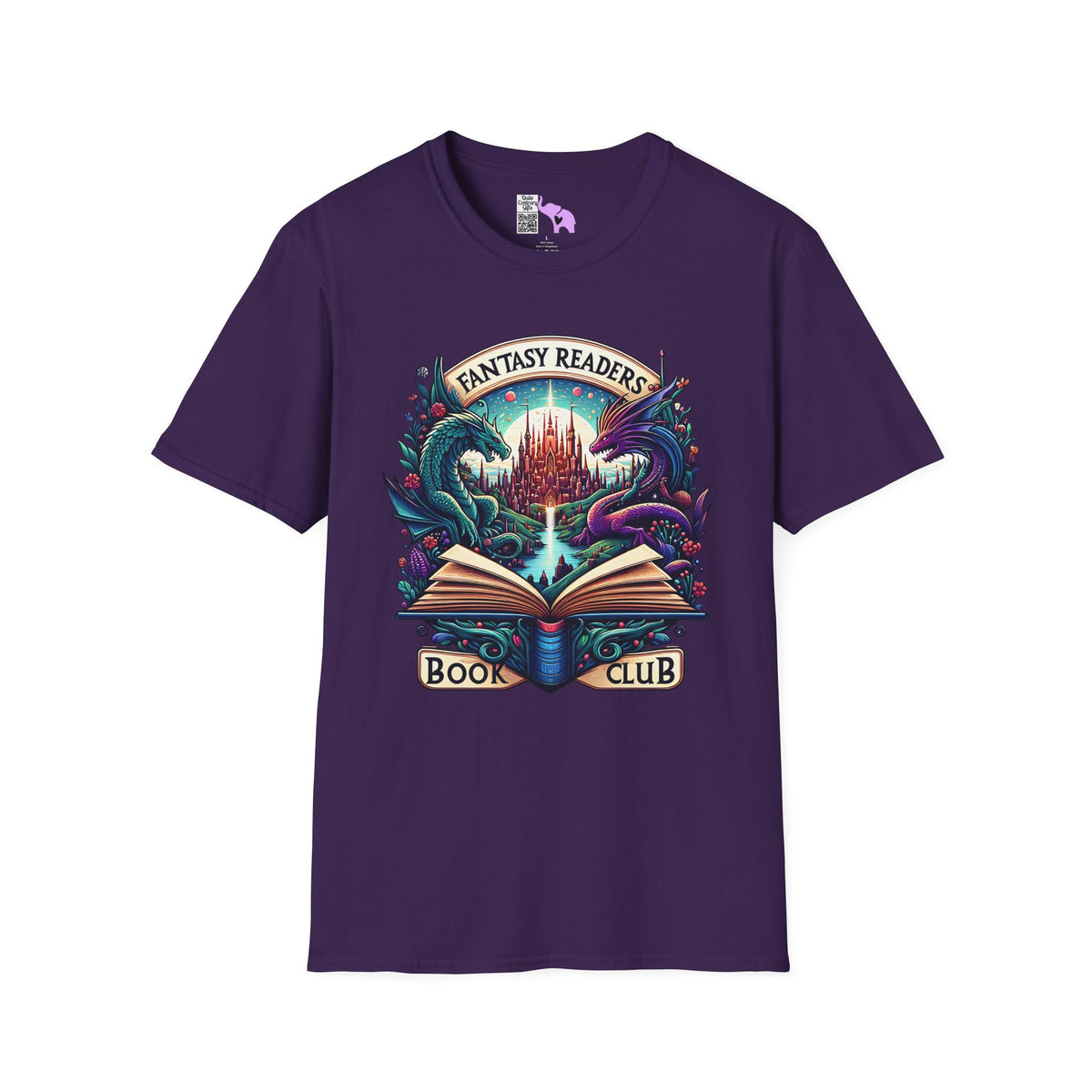 Fantasy Readers Book Club (Dragons) Adult T-shirt