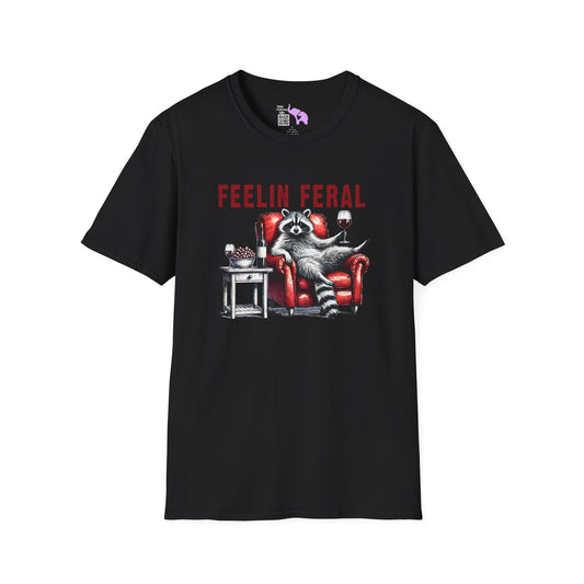 Feelin Feral (Racoon) Adult T-shirt