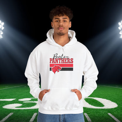 Burton Panthers w/Mascot & Stripes Adult Heavy Blend™ Hooded Sweatshirt