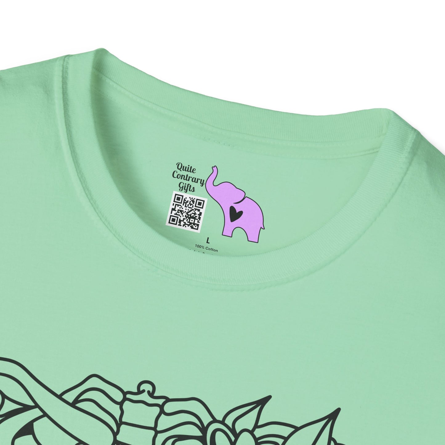 Floral Ribcage Adult Tshirt