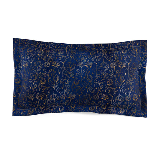 Sapphire Gilded Garden Pillow Sham