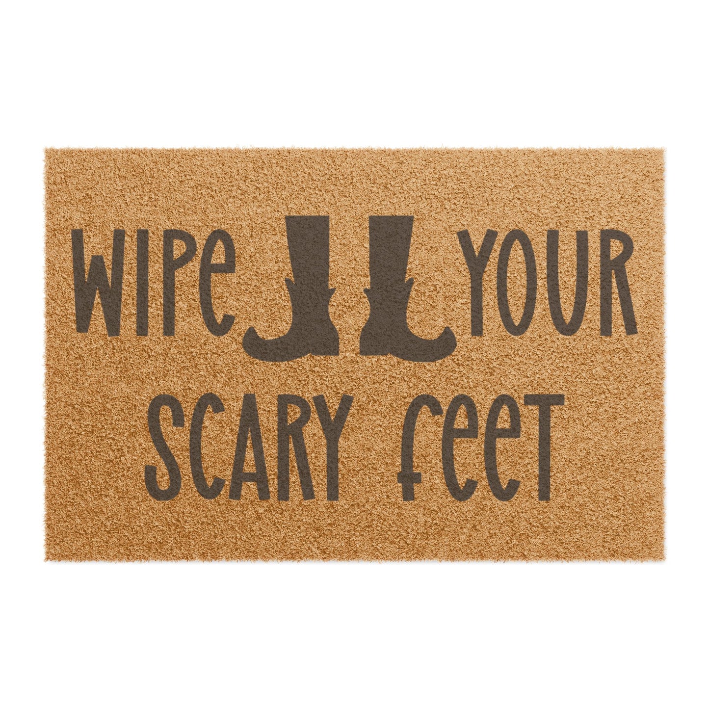 Wipe Your Scary Feet Coconut Fiber Doormat