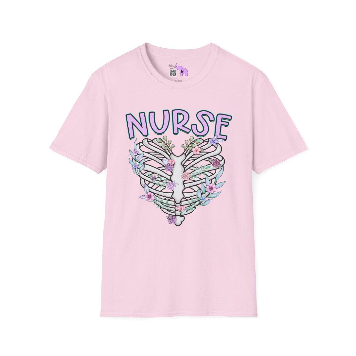 Nurse (Ribs & Flowers) Adult T-shirt