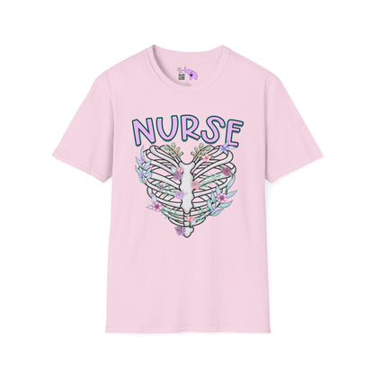 Nurse (Ribs & Flowers) Adult T-shirt