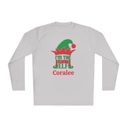 I'm The Grandma Elf Personalized Adult Long Sleeve Tee