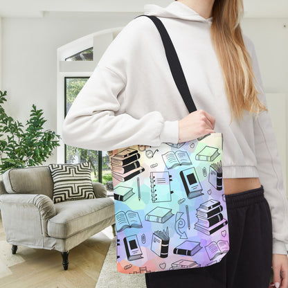 Colorful Chapters Canvas Tote Bag