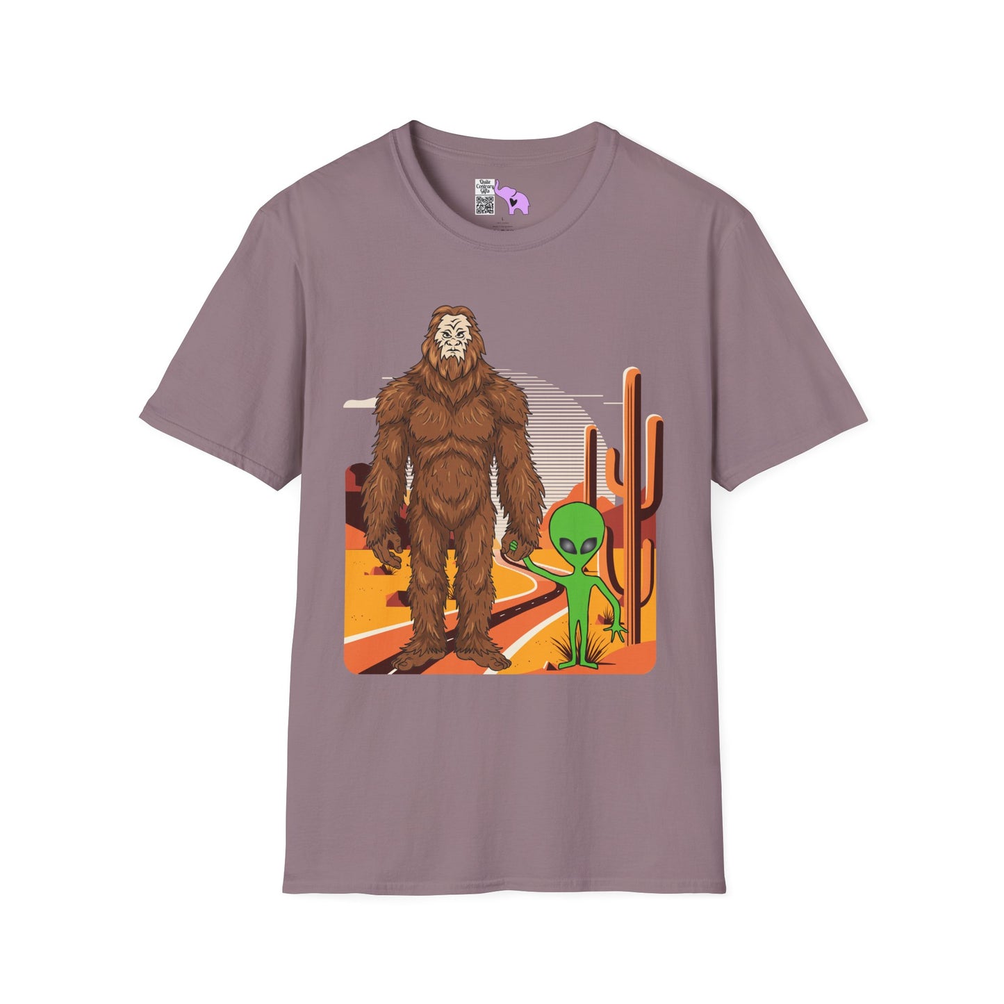 Bigfoot & Alien Adult T-shirt