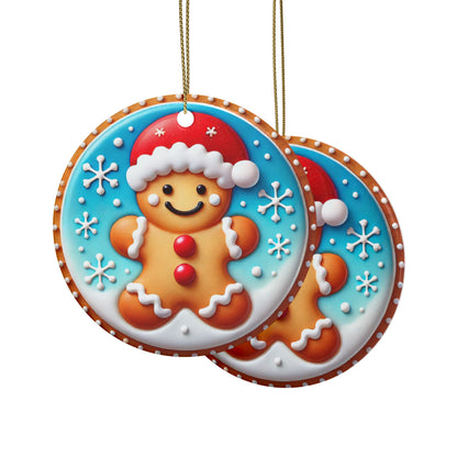 Jolly Gingerbread Ceramic Ornaments - Set (1-20 pcs)