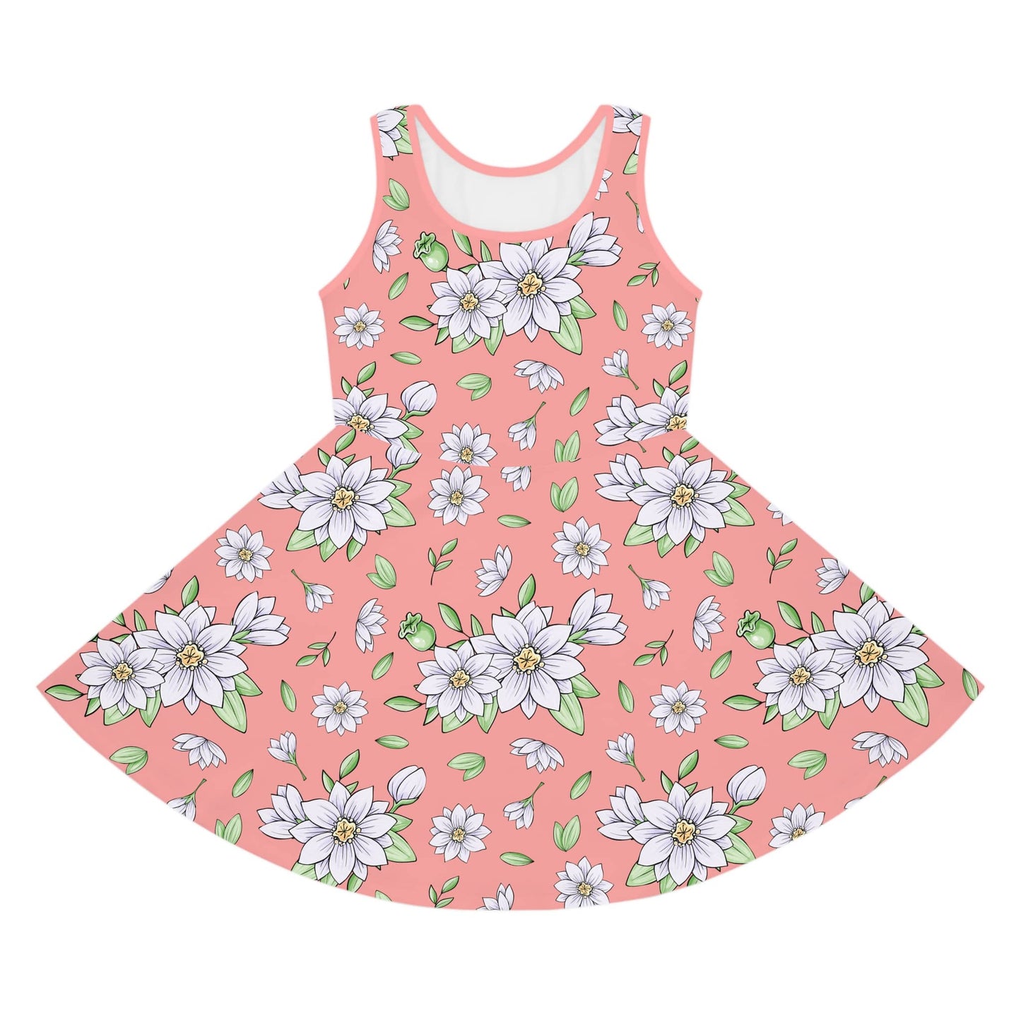 Jasmine Blush Garden Girls' Sleeveless Sundress