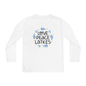 Hanukkah Love Peace Latkes Youth Long Sleeve Tee