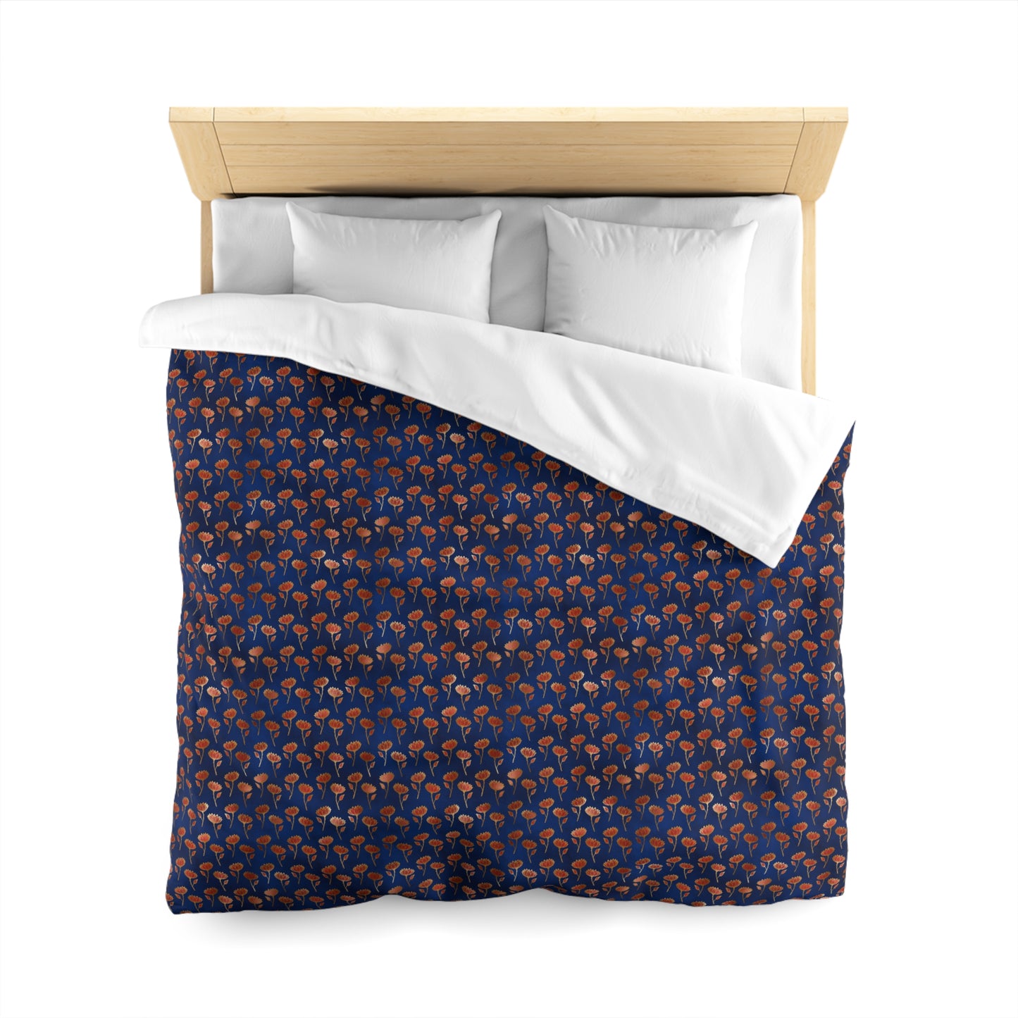 Crimson Luxe Petals Microfiber Duvet Cover