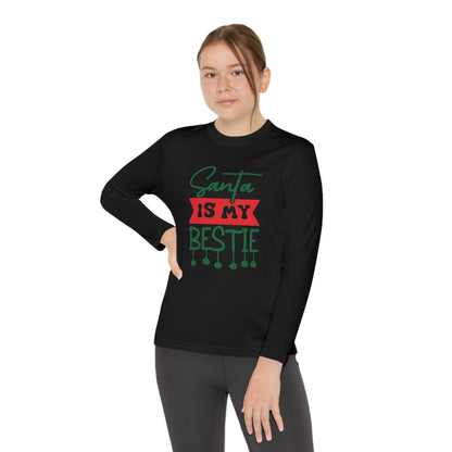 Santa Is My Bestie Youth Long Sleeve Tee