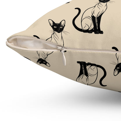Siamese Charm – Sandy Dune Throw Pillow