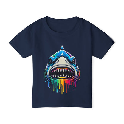 Colorful Shark Heavy Cotton™ Toddler T-shirt