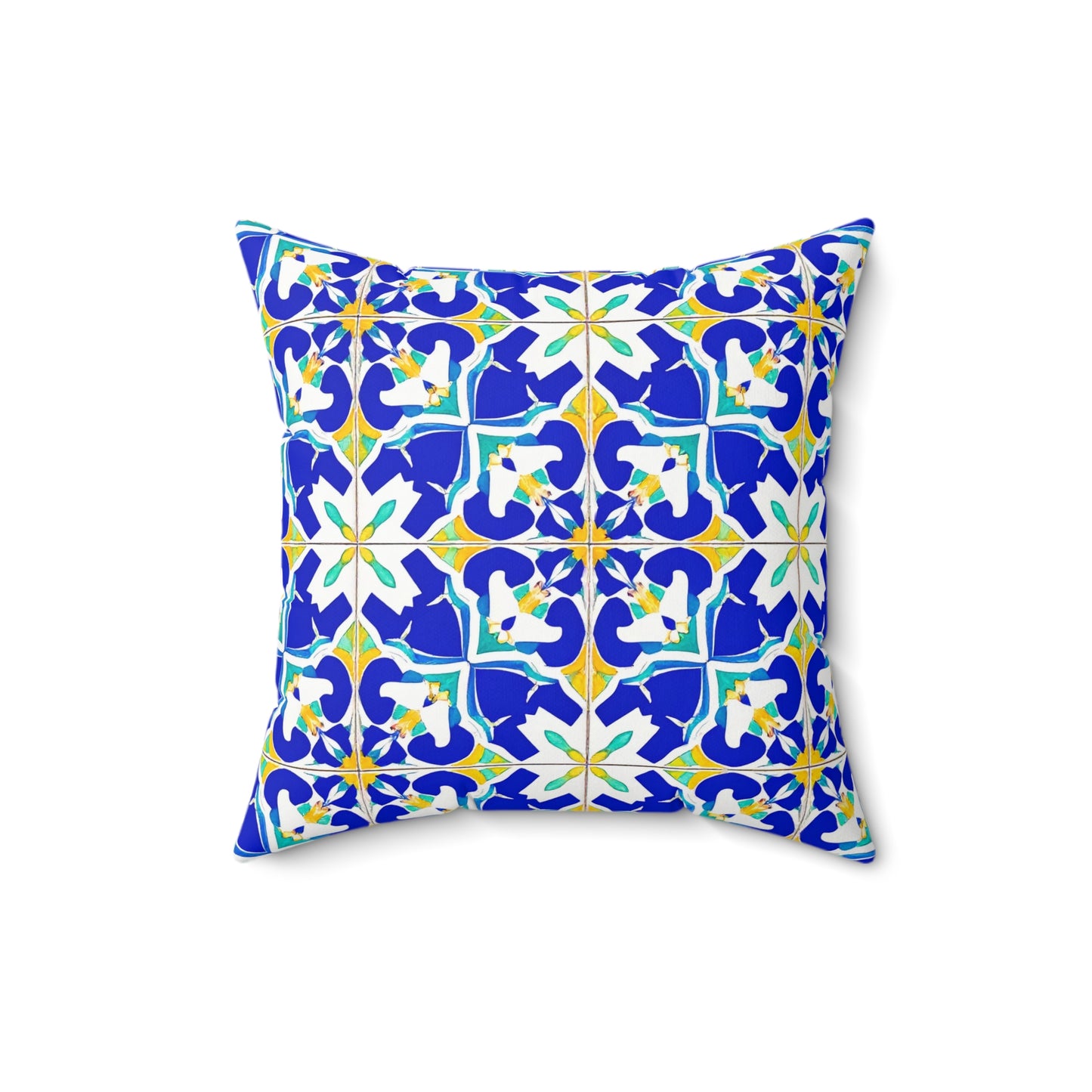 Blue Horizon Mosaic Throw Pillow