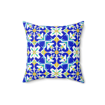 Blue Horizon Mosaic Throw Pillow