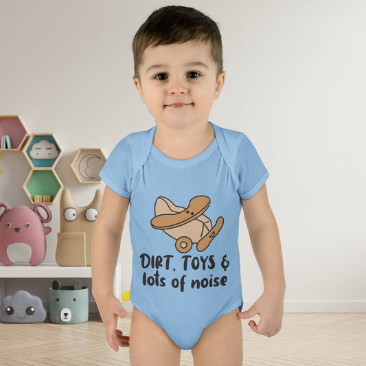 Dirt, Toys, & Lots of Noise Baby Rib Bodysuit