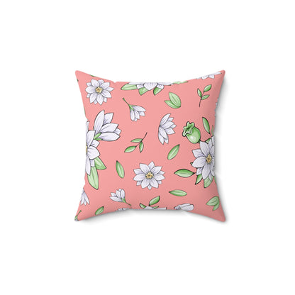 Jasmine Blush Garden Throw Pillow