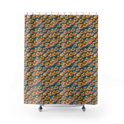 Cute Rubber Ducks Shower Curtain